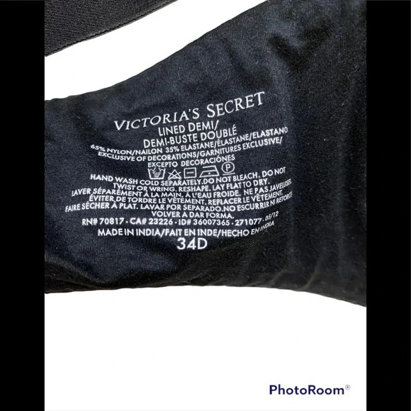 Victoria’s Secret Studded Lined Demi Bra Sz 34D - Picture 4 of 4